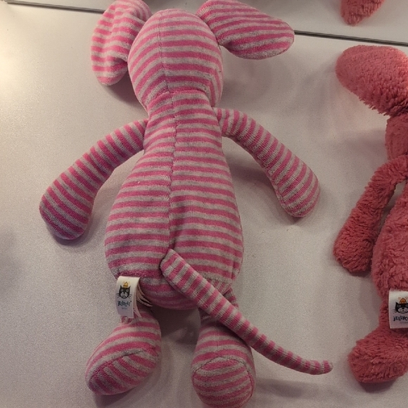 Jellycat Pink Striped and Solid Stuffed Animals - Picture 3 of 9